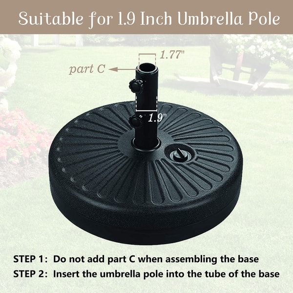 Ainfox Patio Umbrella Base/Stand Black Ainfox Patio Umbrella Base/Stand Black