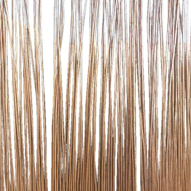 HomeRoots 69" Brown Wood and Metal Folding Three Panel Screen Room Divider - 47' X '69' X '1