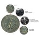 preview thumbnail 13 of 12, Blanc Fleur Outdoor Decorative Round 15 inch Wall Thermometer by Infinity Instruments - 15 x 1.38 x 15