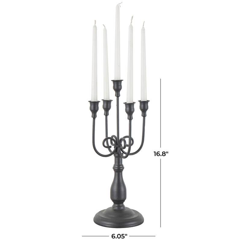 Black Metal Antique Style Candelabra