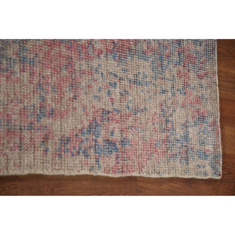 Abstract Modern Oriental Area Rug Handmade Wool Carpet - 7'9"x 9'8"