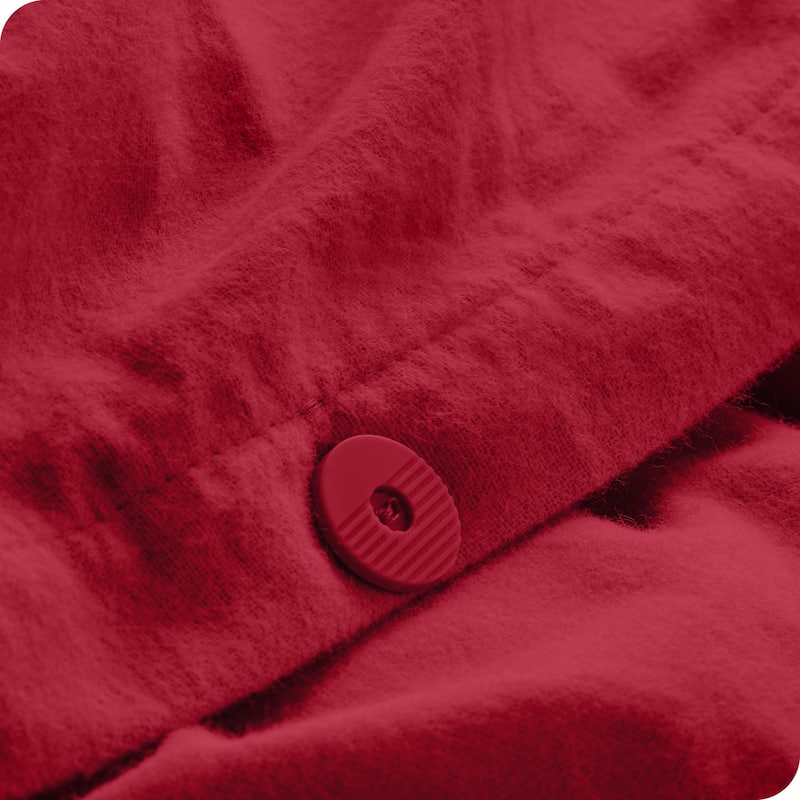 Bare Home Cotton Flannel Duvet Cover and Sham Set