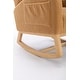 preview thumbnail 12 of 98, Teddy Fabric Upholstered Rocking Armchair with Solid Wood Frame & Legs, Cozy Ergonomic Lounge Chair with Soft Cushioning
