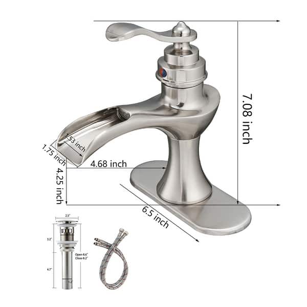 Waterfall Bathroom Sink Faucets Lead-free Single Handle One ...