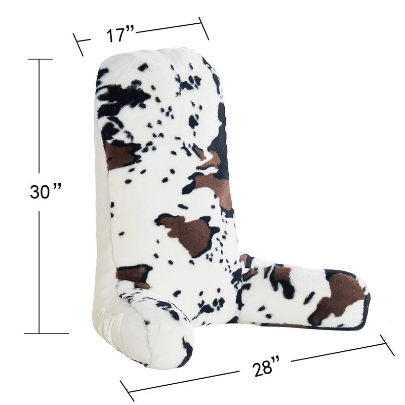 Home Soft Things Animal Pattern FauxFur Bedrest