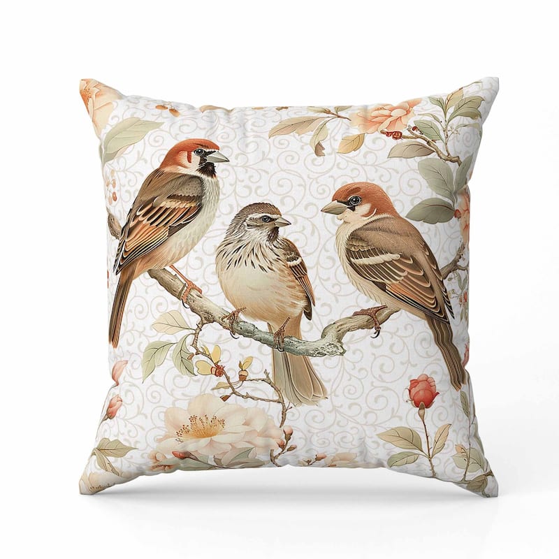 Branch Buddies Indoor/Outdoor Reversible Throw Pillow Pink and Green