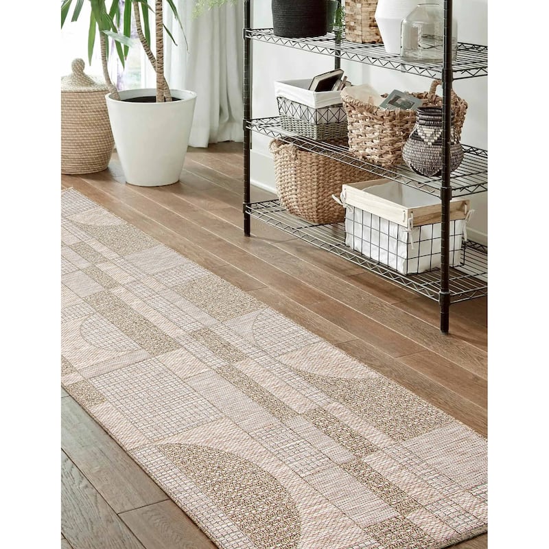 ECARPETGALLERY Machine Woven Bodhi Taupe Area Rug