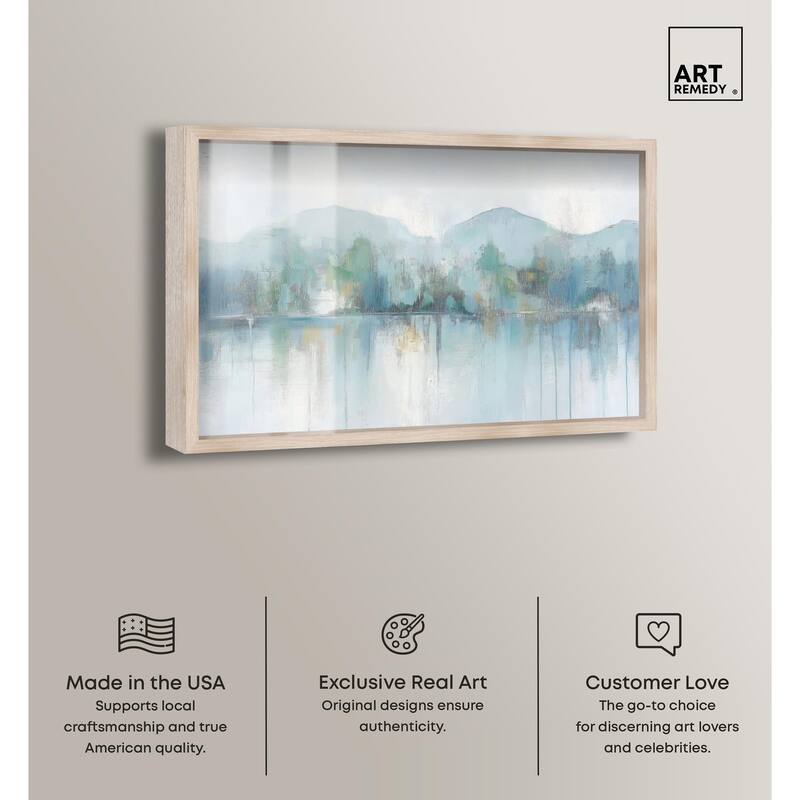 Mirrored Aqua Dream II Shadowbox by Art Remedy