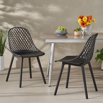 Lily Outdoor Modern Dining Outdoor Modern Dining Chair (Set of 2) by Christopher Knight Home - 18.00" W x 21.50" L x 33.20" H