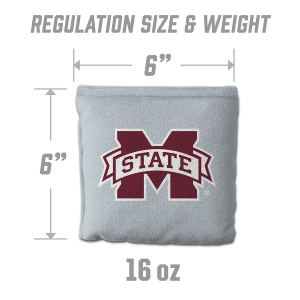 Mississippi State NCAA Dual Sided Pro Stop & Slide Cornhole Bags