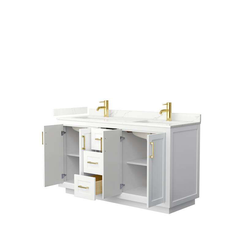 Miranda 60-inch Double Vanity, Quartz Top