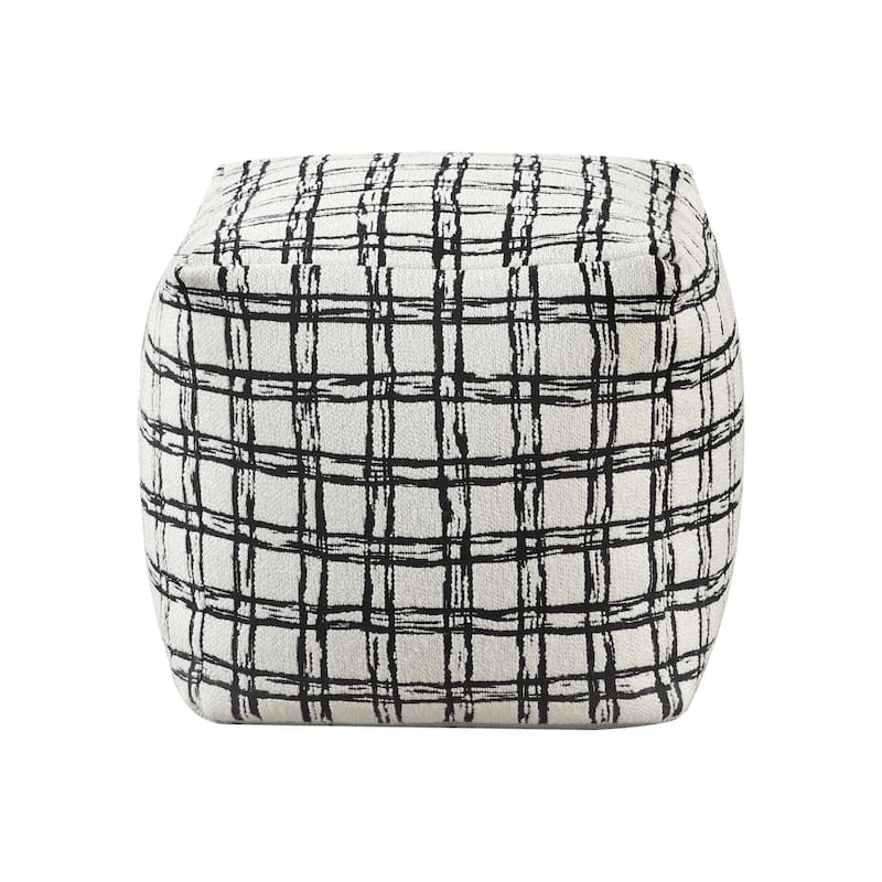 Ossela Fabric Square Pouf