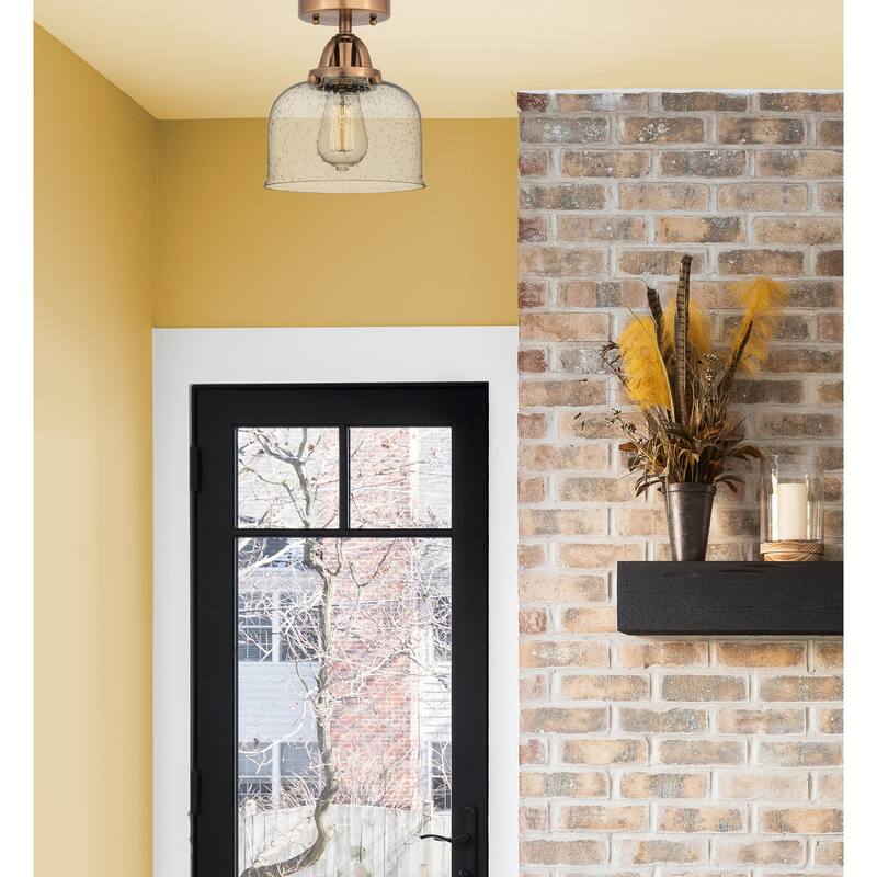 Innovations Lighting Nouveau 2 Bell - 1 Light 8" Semi-Flush Mount
