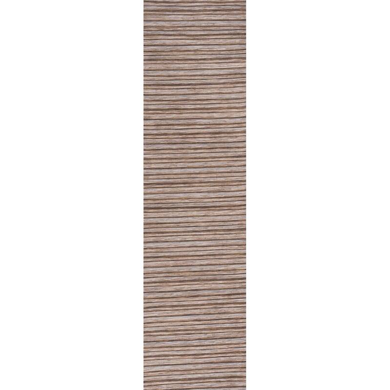JONATHAN Y Finn Modern Farmhouse Pinstripe Area Rug - 2 X 8 - Natural/Brown