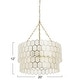 preview thumbnail 20 of 18, Two-Tier Capiz Honeycomb Chandelier - 20.0"L x 20.0"W x 12.0"H