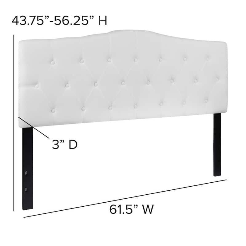 Arched Button Tufted Upholstered Headboard