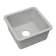 preview thumbnail 3 of 7, 15 Inch Lexicon Platinum Quartz Composite Drop-in Undermount Single Bowl Galaxy White Kitchen Sink LP-1515-W-SO - 15x15