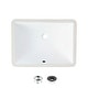 preview thumbnail 2 of 10, STYLISH 18 inch Rectangular Undermount Porcelain Bathroom Sink with 2 Overflow Finishes - 18 1/4" x 13" x 7 1/2"