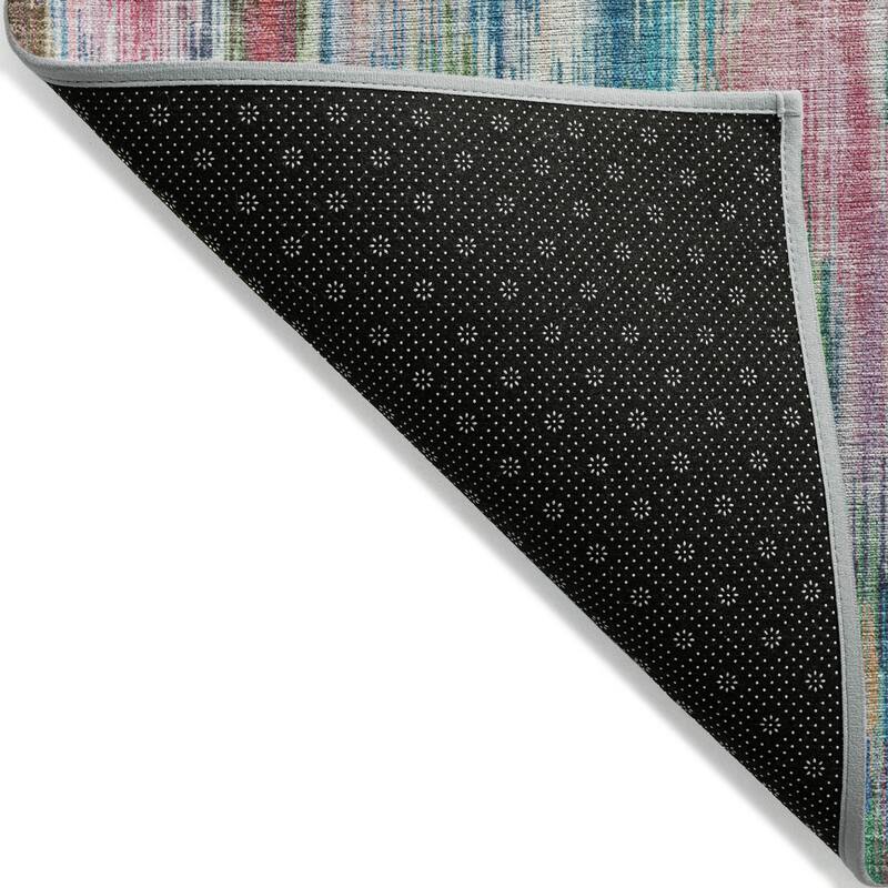 Machine Washable Indoor/Outdoor Modern Watercolor Chantille Rug