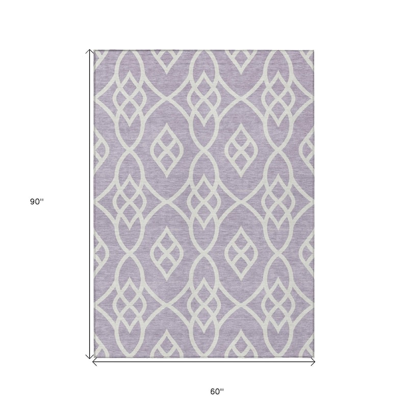 HomeRoots Trellis Transitional Rectangle Outdoor Rug