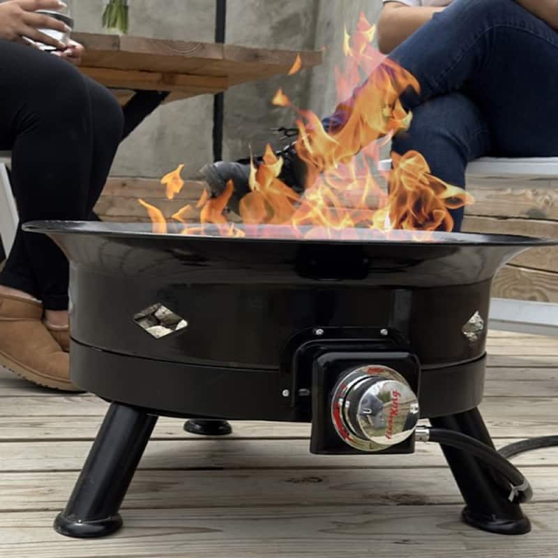 Flame King Smokeless Propane Fire Pit, 24-inch Portable Firebowl