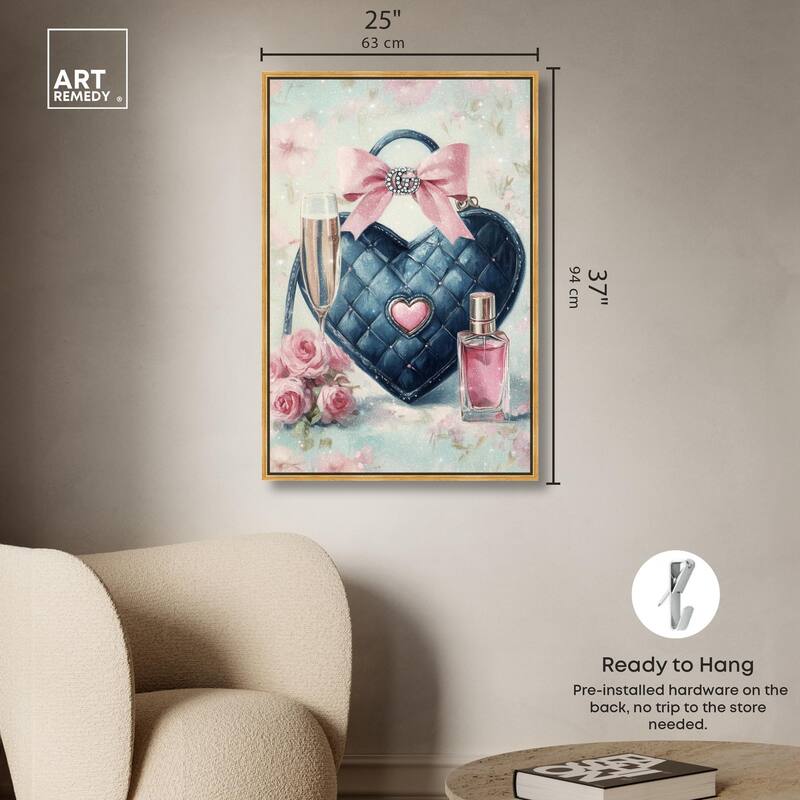 Little Heart Shaped Purse II Canvas by Art Remedy