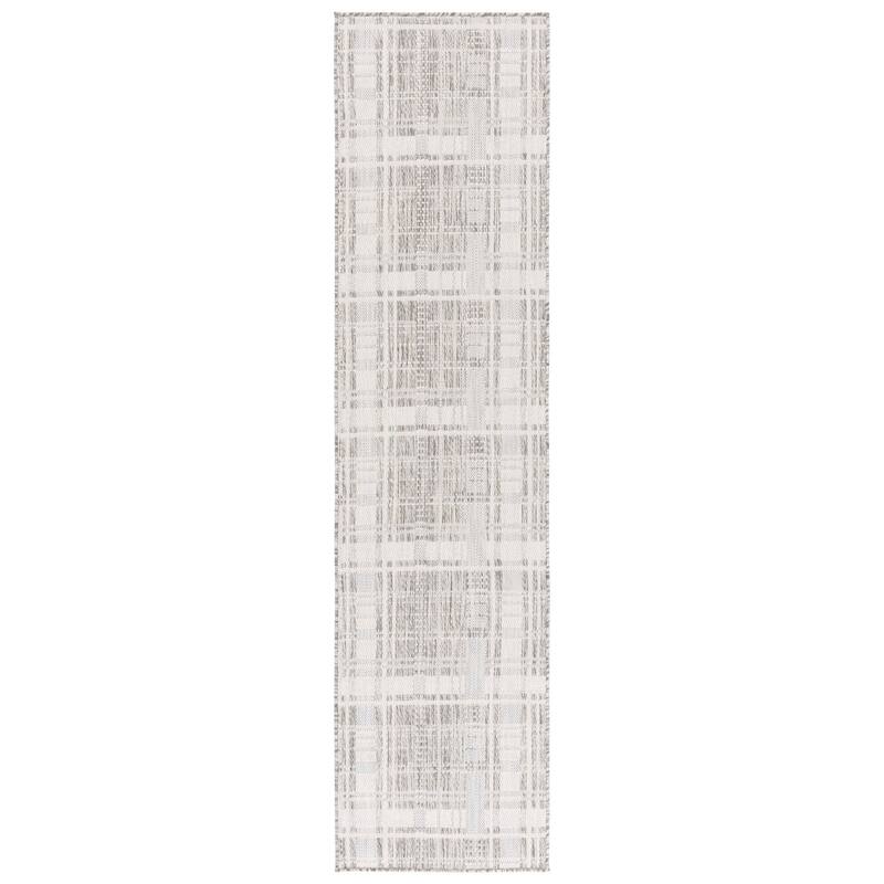 SAFAVIEH Beach House Salme Transitional Rug - 2' x 8' Runner - Grey/Ivory