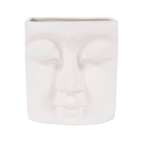Abstract Face Ceramic Wall Vase