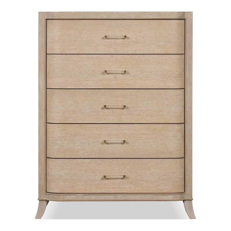 Furniture of America Kian Modern 3-Piece Natural Oak Solid Wood Chest and 2 Nightstand Bedroom Set