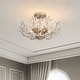 preview thumbnail 21 of 28, Flavia 4-light Crystal Beaded 9-Branch Semi-Flush Mount - 18 inches in diameter x 12 inches H