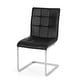 preview thumbnail 29 of 31, Vess Modern Faux Leather Waffle Stitch Dining Chairs (Set of 2) by Christopher Knight Home