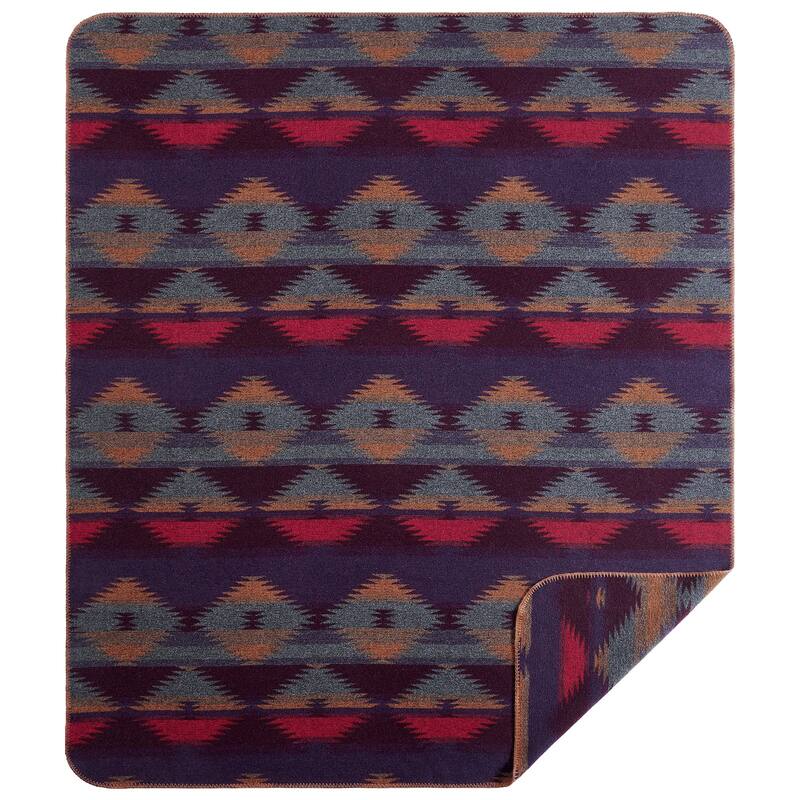Paseo Road by HiEnd Accents Gila Wool Blend Western Aztec Throw Blanket