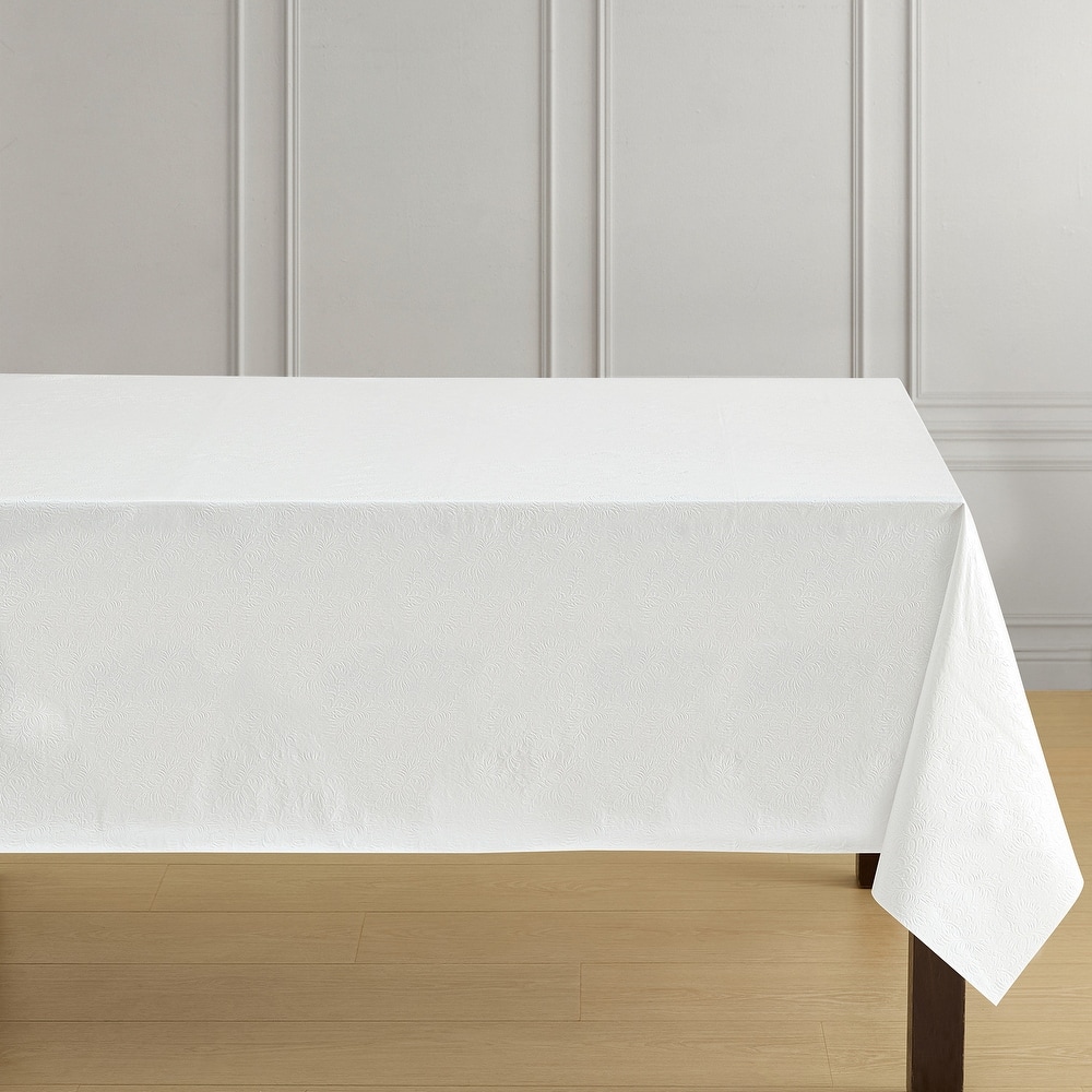 Floral Embossed Print 3-Yard Cut-to-fit Vinyl Table Pad - 54x108