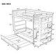 preview thumbnail 6 of 7, Gray Twin Solid Pine Bunk Bed with Trundle, Staircase, Storage Drawers