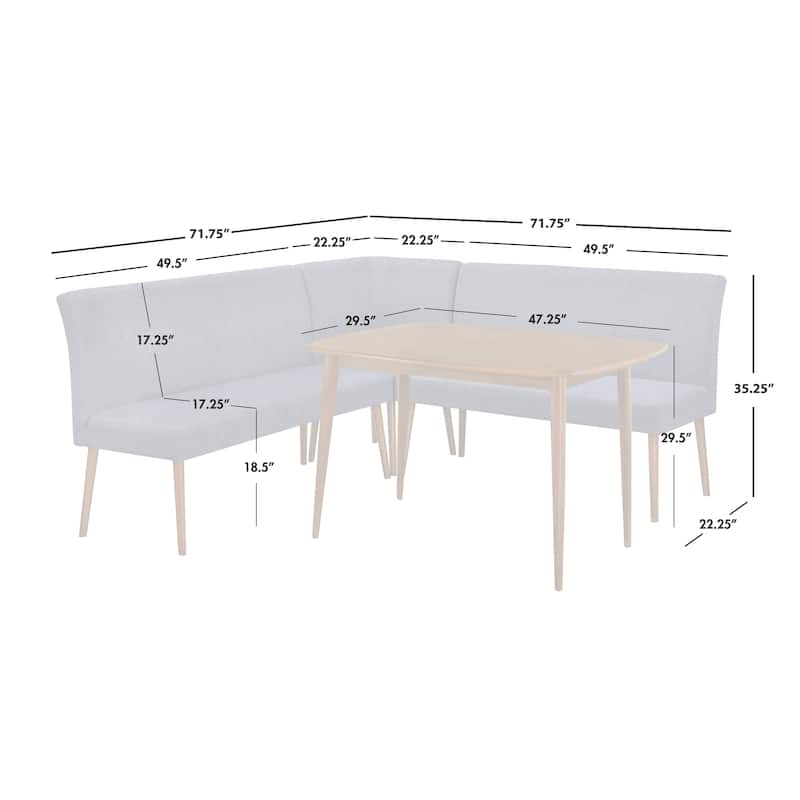 Simple Living Ripton 4-piece Nook Dining Set