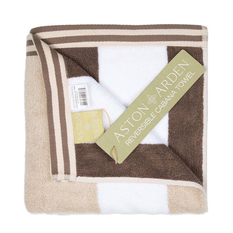 Aston & Arden Striped Reversible Oversized Beach Towel - 35x70