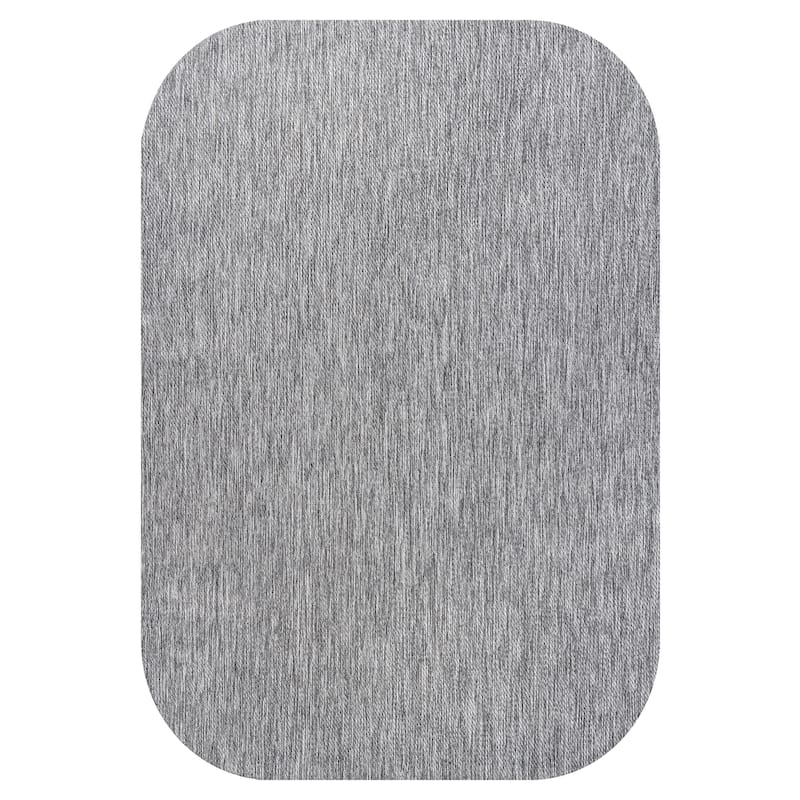 JONATHAN Y Miles Modern Minimalist Radius Corner Solid Indoor/Outdoor Shaped Area Rug