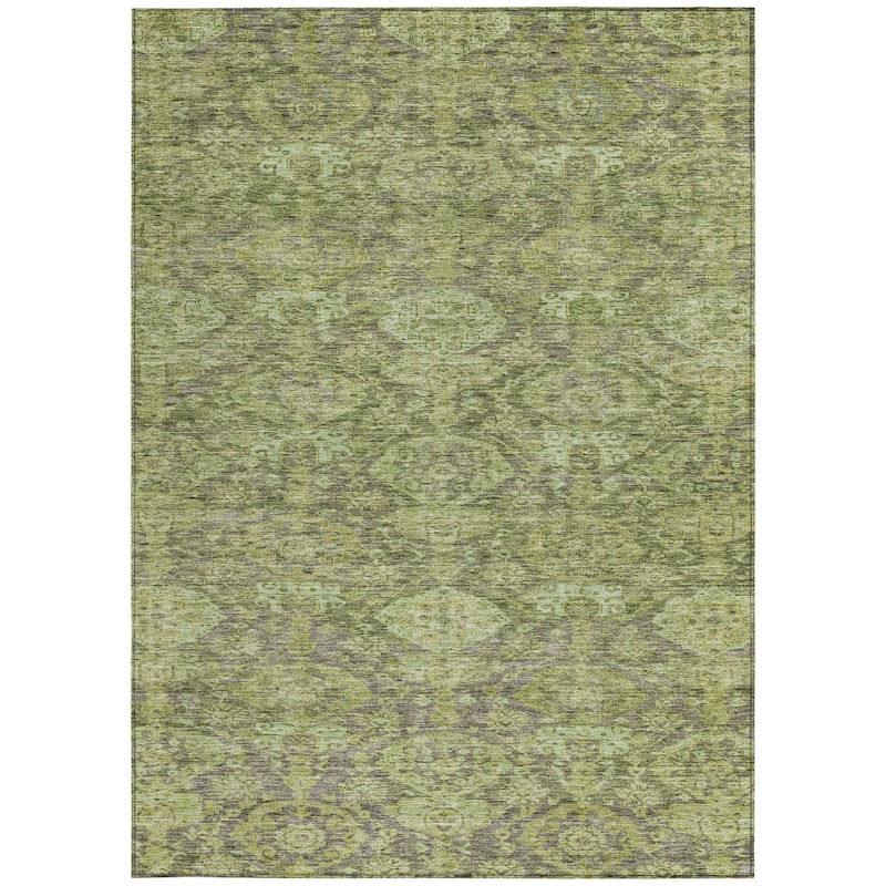HomeRoots Damask Transitional Rectangle Outdoor Rug