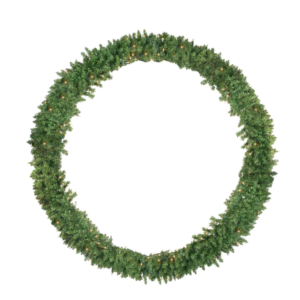 Buffalo Fir Artificial Christmas Wreath - 72-Inch, Clear Lights
