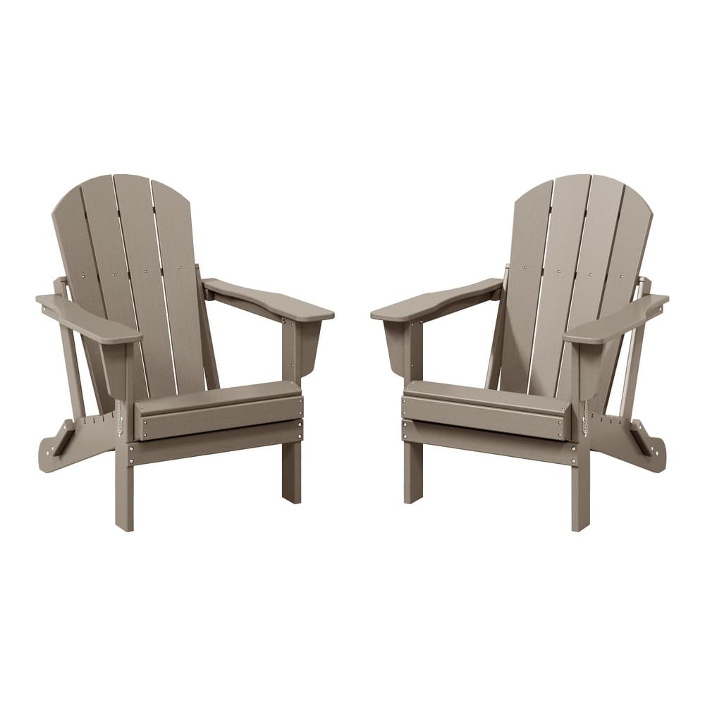 Laguna Weather Resistant Outdoor Patio Folding Adirondack Chairs (Set of 2)