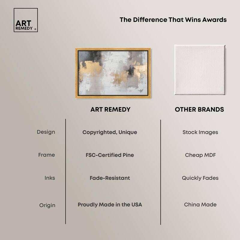 Gilded Gray I Canvas by Art Remedy