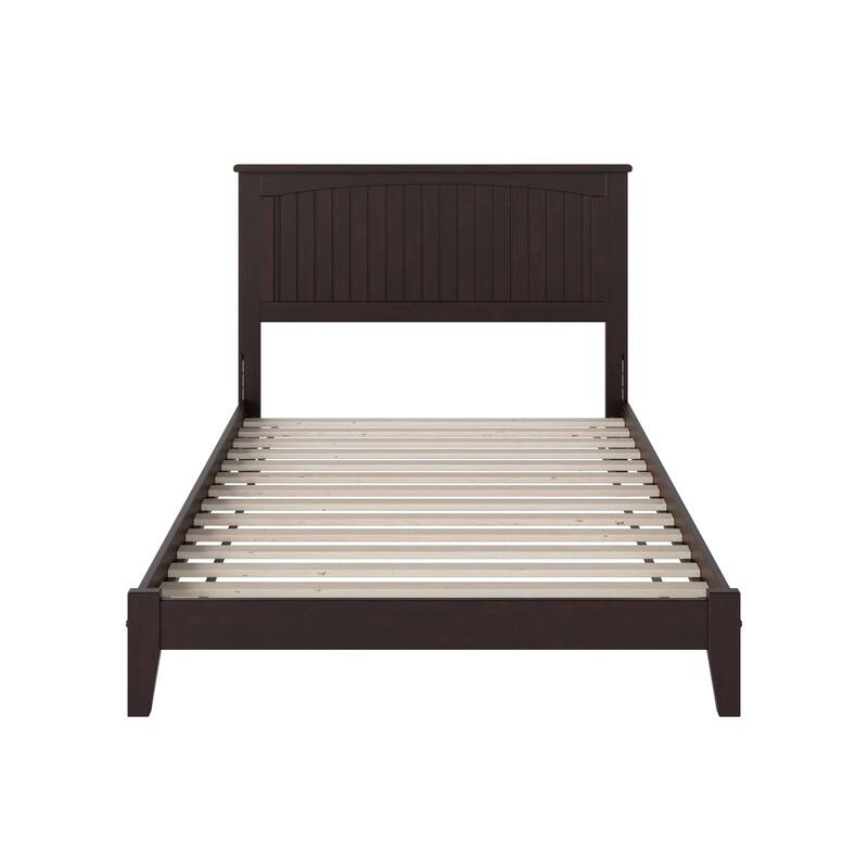 Platform Bed - Solid Hardwood Design - Open Footboard - Sturdy Wood Frame - Spacious Bedroom Furniture