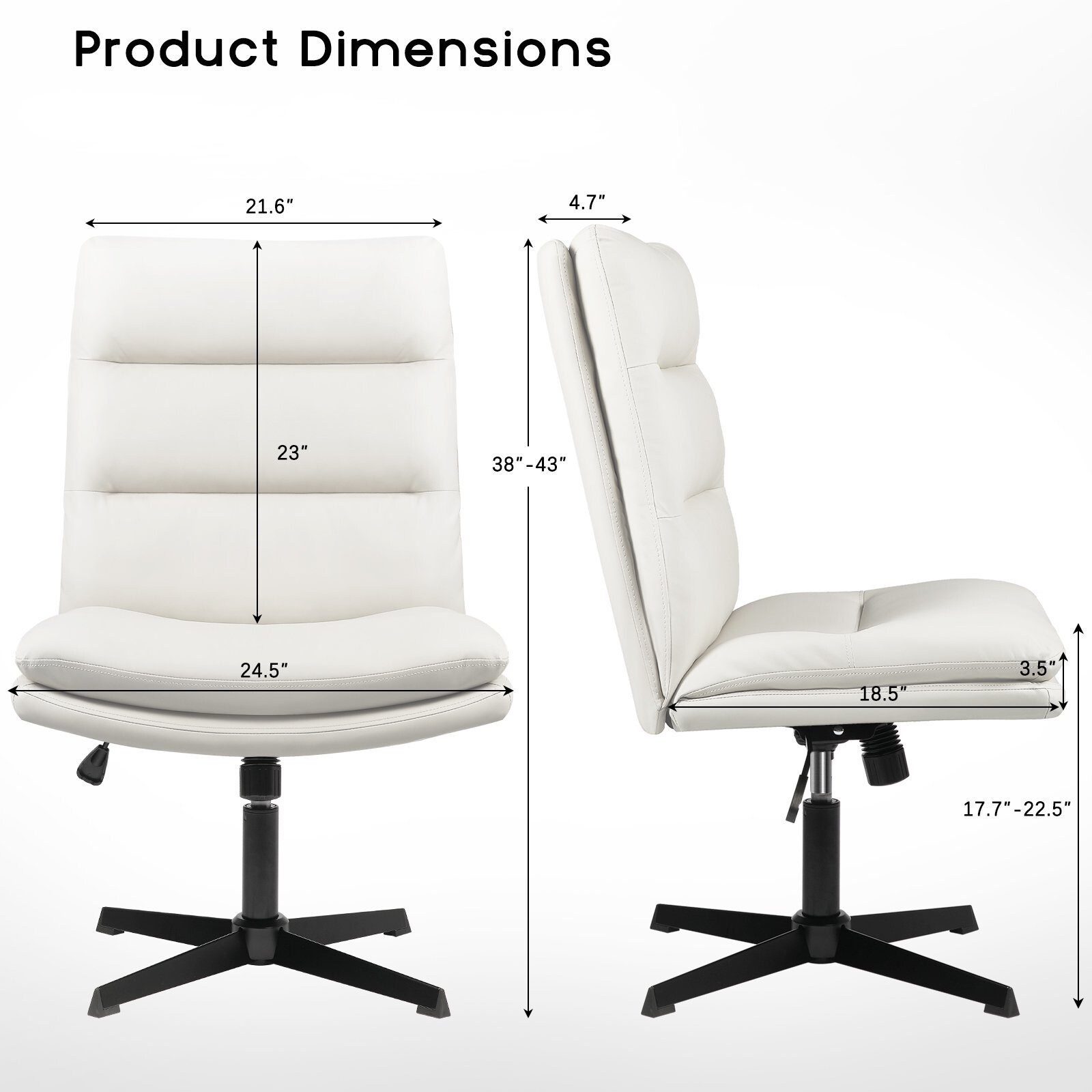 High back office deals chair no wheels