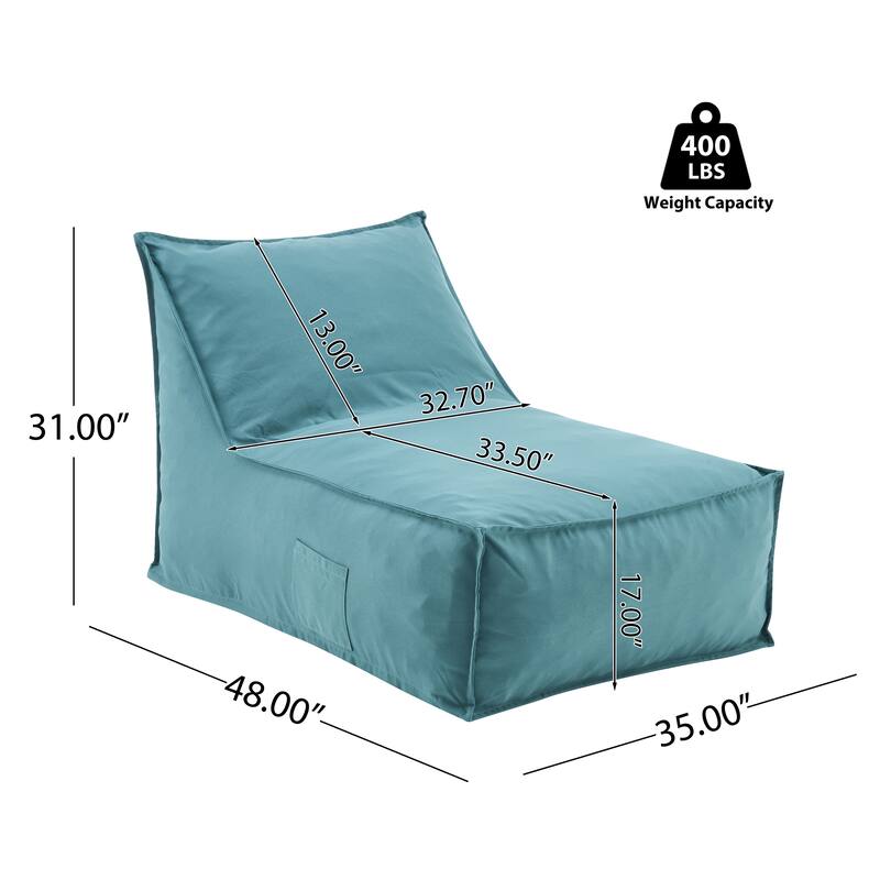 Christopher Knight Home- Carter Outdoor Fabric Bean Bag Lounge Chair