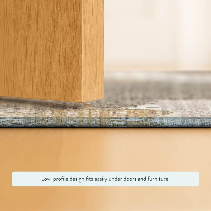 Machine Washable Indoor/ Outdoor Abstract Casual Chantille Rug