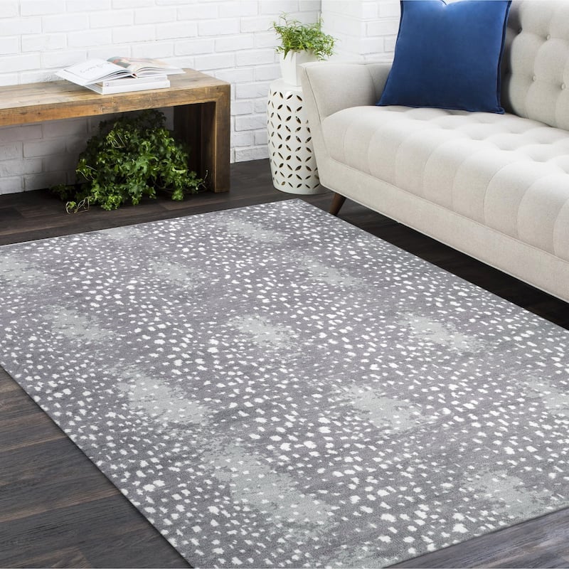 Overton Handmade Modern Contemporary Animal Print Area Rug - 8' x 10' - Gray
