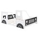 preview thumbnail 8 of 6, White Twin Size Pine Wood Car-Shaped Platform Bed with Doors, Windows, and Decorative Wheels