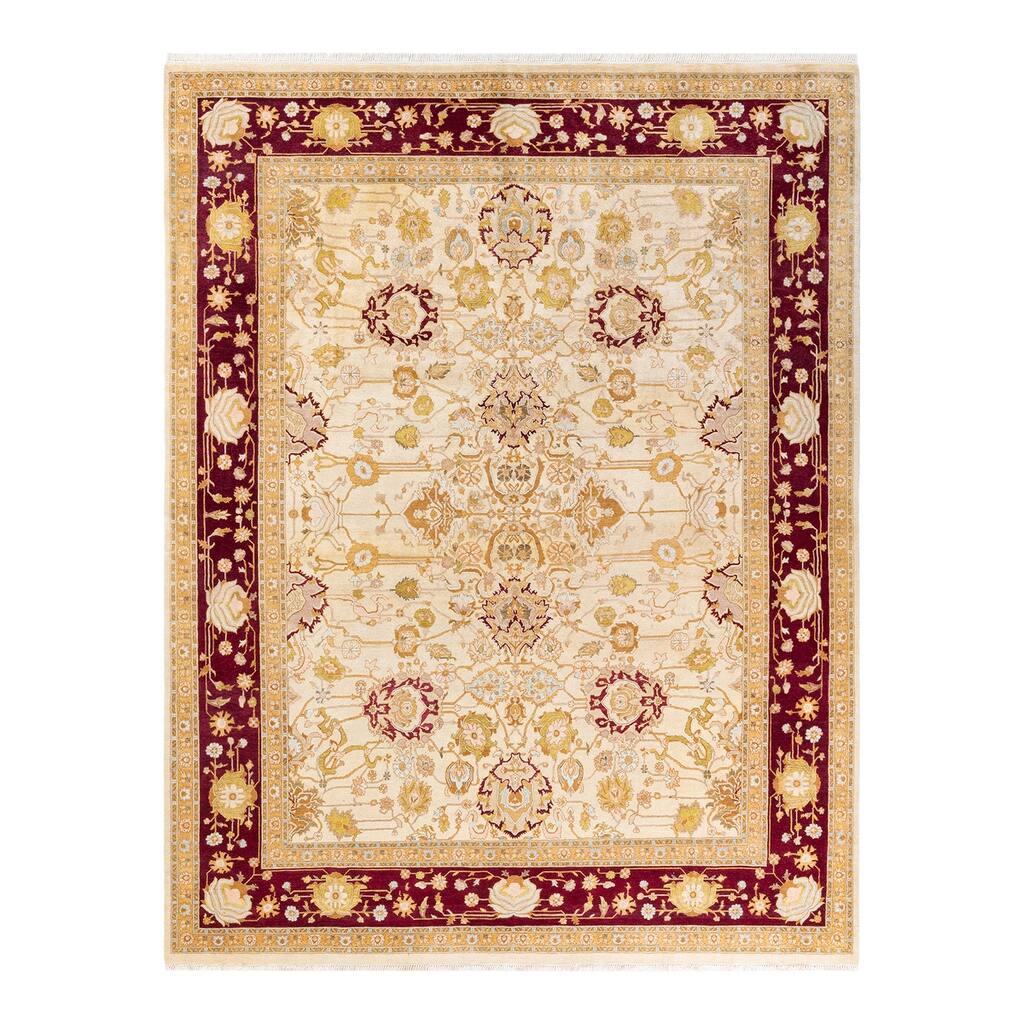 Overton Mogul, One-of-a-Kind Hand-Knotted Area Rug - Ivory, 8' 0" x 10' 5" - 8' 0" x 10' 5"