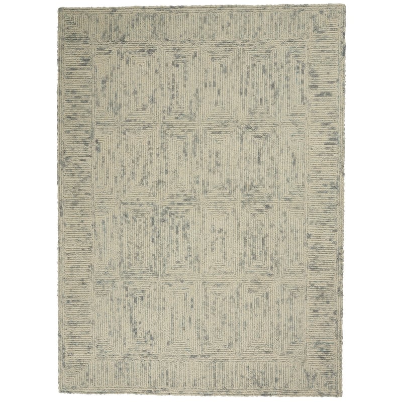Dujo Power Loomed Geometric Modern Soft Area Rug By HomeRoots - 69' X '45' X '0.5