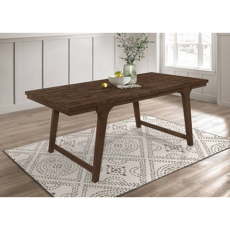 Reynolds Rectangular 79-inch Wood Dining Table Brown Oak